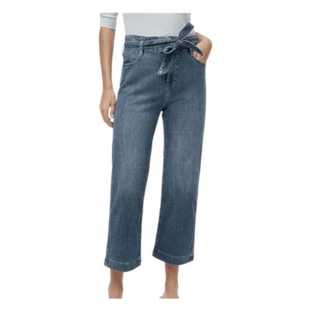 J. Crew Paper-Bag Jean Blue Medium Wash Denim High Rise Cropped 29